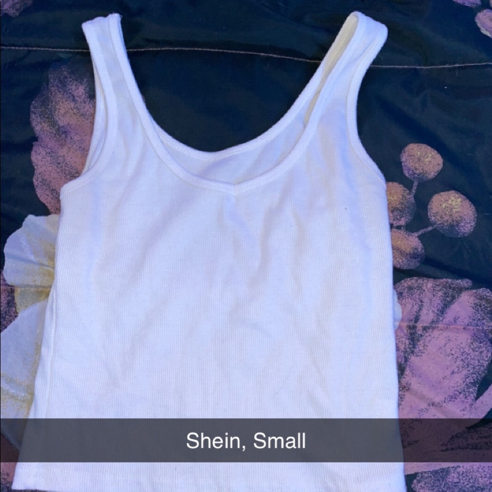 White, SHEIN crop tank